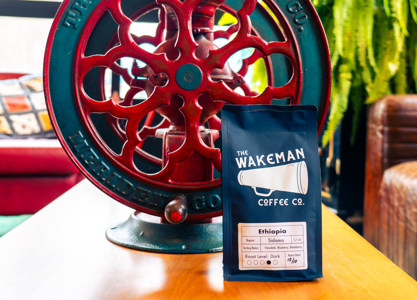 Wakeman Coffee Co, Ethiopia Coffee Beans 12 oz. Bag, Detailed product photo Front Side 